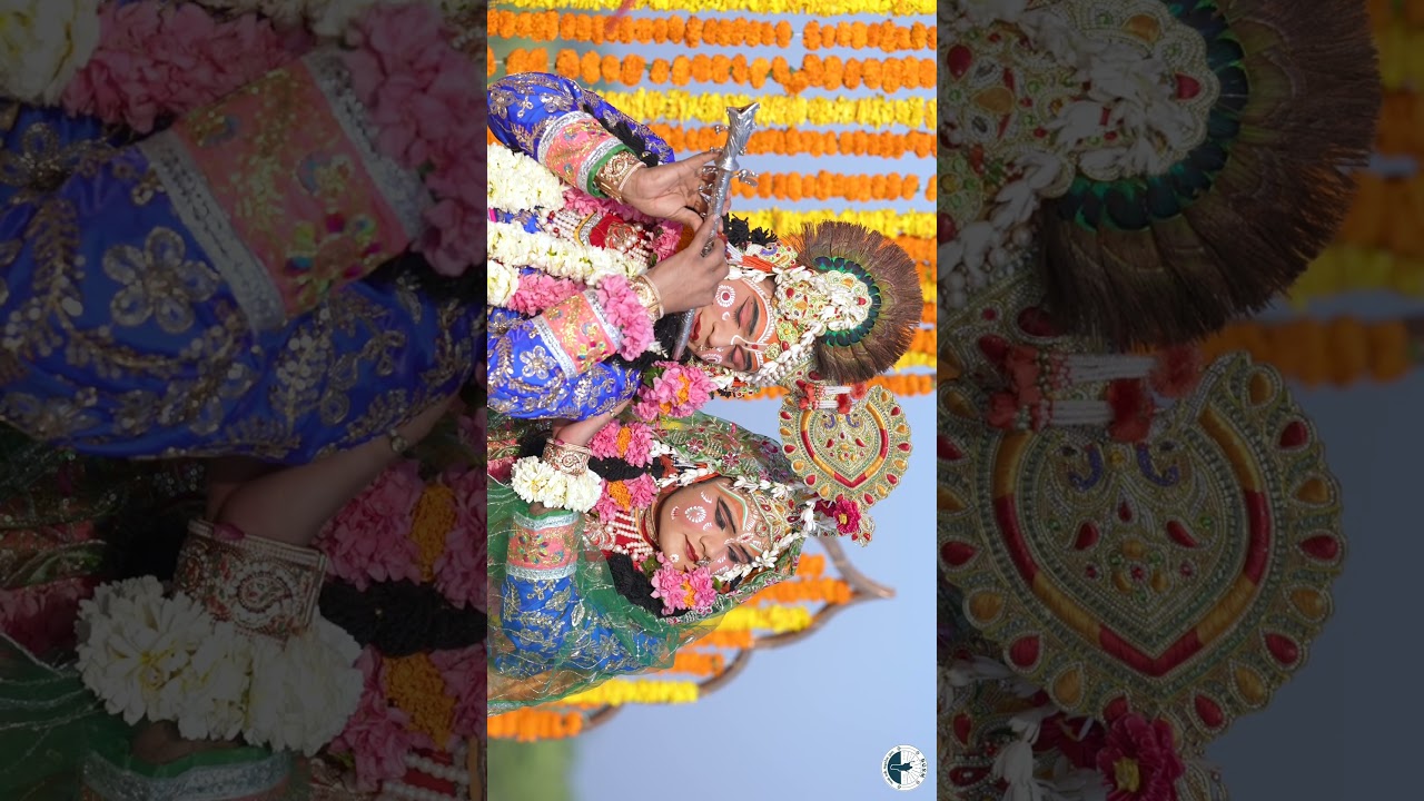 Floating on the sacred waters of Yamuna Ji with Radha Krishna in Vrindavan. 🌸🚣‍♂️ #raseshwarideviji