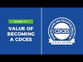 The Value of Becoming a CDCES