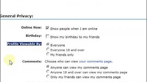 How-To Set Your MySpace Profile to Public or Private