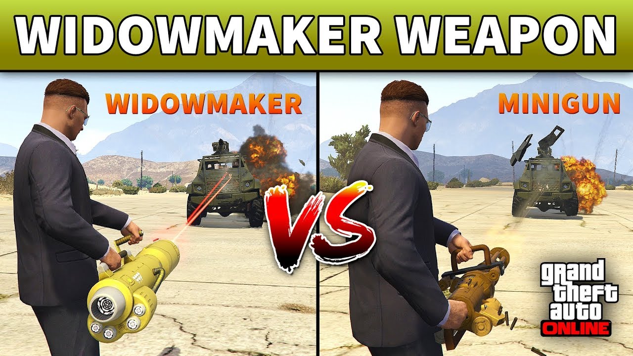 GTA 5 Widowmaker Weapon NEW GTA ONLINE WIDOWMAKER GUN REVIEW (Damage