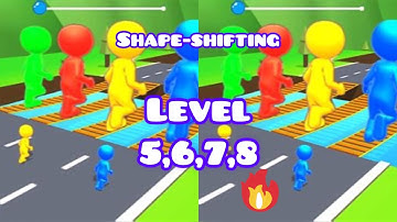 Shape-shifting level 5,6,7,8 gameplay walkthrough solution #shortsvideo #shapeshifting #shorts