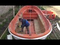 Строим классический катер из спас. шлюпки ч.4 / Building a classic boat from the rescue boat part 4