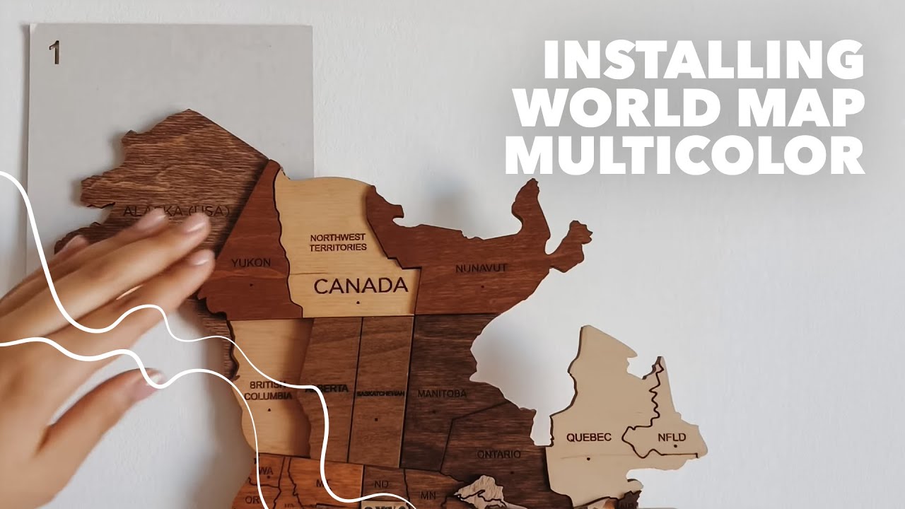 The Upgraded 3D Luminous Colored Wooden World Map w/ LED 3.0 by