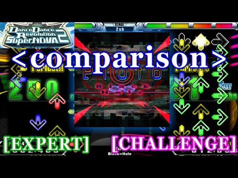 【DDR SN2】 Pluto [EXPERT / CHALLENGE] 譜面確認＋Comparison