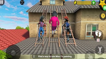 Scary Teacher 3D - with nick and tani troll Miss T fell face down  part 5153 #scaryteacher3d