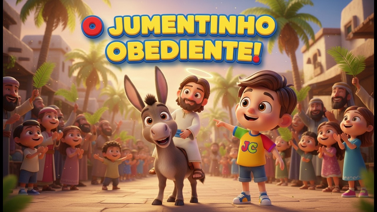 O Jumentinho Obediente 🐴 | Música Infantil Bíblica Animada