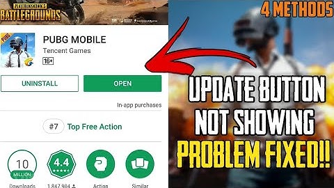 Update button not showing(appearing) || PUBG Mobile (BGMI) || 4 Methods || Play Store || Android