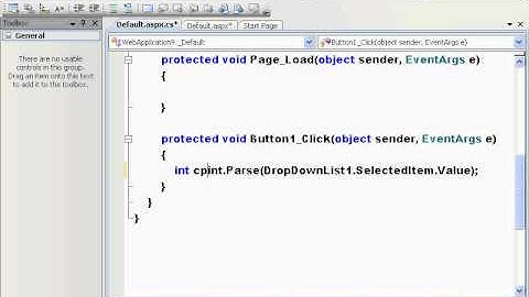 ASP.NET Tutorial-Dropdown list control(Example)