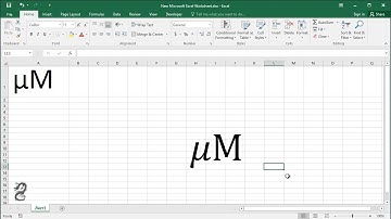 How to insert Mu Symbol in Excel