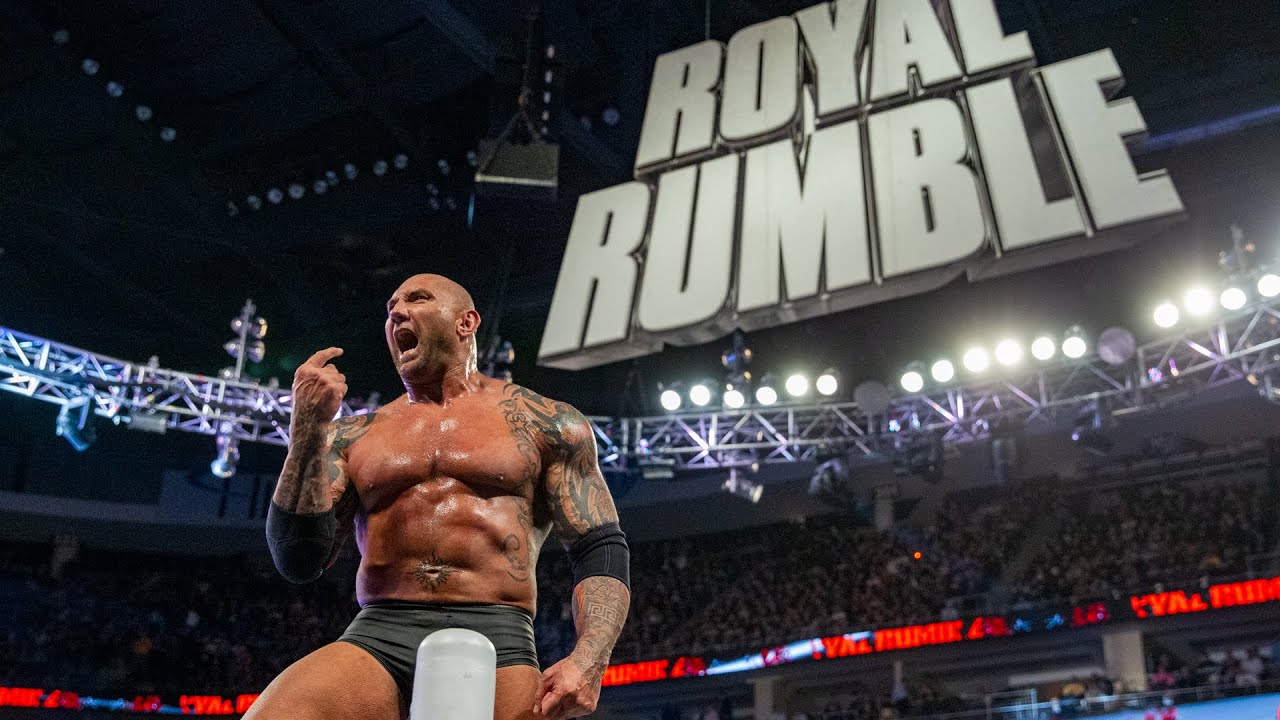 Batista wins the Royal Rumble Match for a second time: Royal Rumble 2014 - YouTube