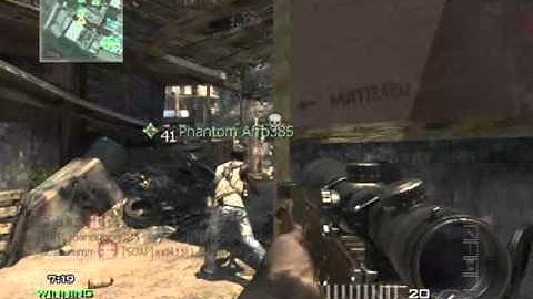 Call of Duty MW3 - Double Kill 1 Bullet With Barrett on Village