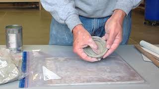 Ceramics Coil Building Part 1 Tealight Template, Slab. First Coils