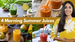 5 मिनट के अंदर बन जाने वाले 4 जूस रेसिपी | Healthy Morning Juices for Summer