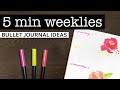 5 MINUTE WEEKLY SPREADS 💜 Part 3: Quick and simple bullet journal layouts | Bullet journal ideas