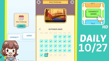 Connect Word Daily Challenge October 27 Answers Walkthrough