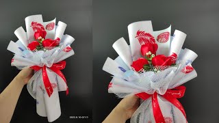 Cách bó hoa 3 bông đơn giản / Bó hoa 3 bông / flower bouquet / Chuỗi video cho người mới