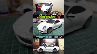 Lamborghini ❌ Porsche ✔️ Made this using paper! #ajithkumar #ajithkumarracing #goodbadugly #cars