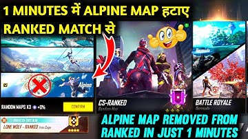 HOW TO REMOVE ALPINE MAP FROM RANK | ALPINE MAP DELETE KAISE KARE | HOW TO REMOVE ALPINE MAP IN FF