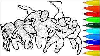 Justice League Starship Troopers Coloring Pages With Colored Markers