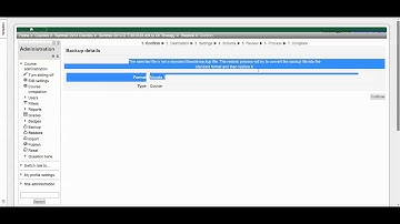 How to Backup & Restore Moodle Content