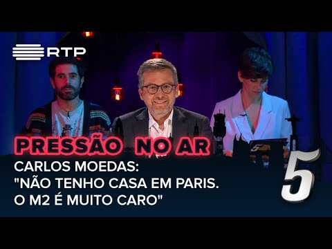 Carlos Moedas: "Não tenho casa em Paris. O m2 é muito caro" | 5 Para a Meia-Noite | RTP