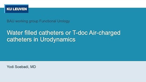 Water filled catheters or T-doc Air-charged catheters in Urodynamics