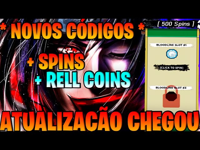 FINAMENTE NOVO CÓDIGOS DE 200 SPINS E RELL COINS, NOVA ATUALIZAÇÃO DA RC  SHOP