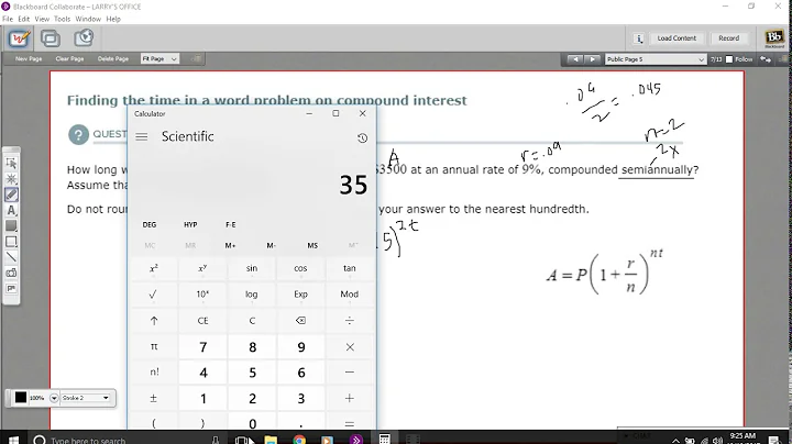 Finding the time in a word problem on compound interest