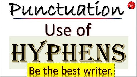 How to Use Hyphens ( - ) Correctly। Hyphens। Writing skills।     #punctuationinonevideo     #hyphens