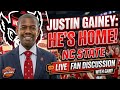 🔴 LIVE: Justin Gainey Comes Home – Wolfpack Fans React to the NC State Hire!