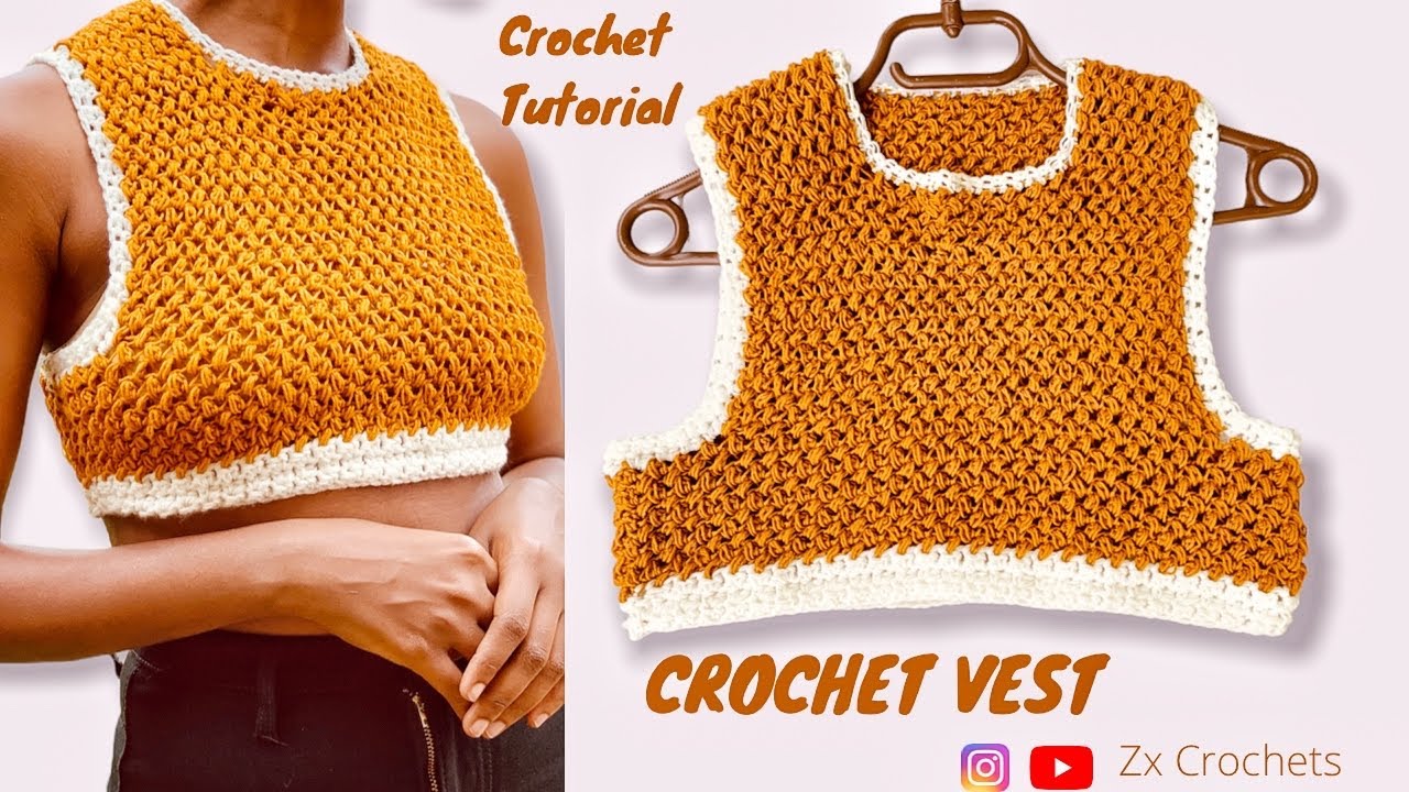 Crochet Vest Tutorial Crochet Crop Top Left Handed Tutorial All