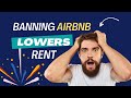 Banning Airbnb Lowers Rent, The Best Evidence Shows