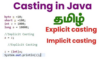 Casting in Java in Tamil