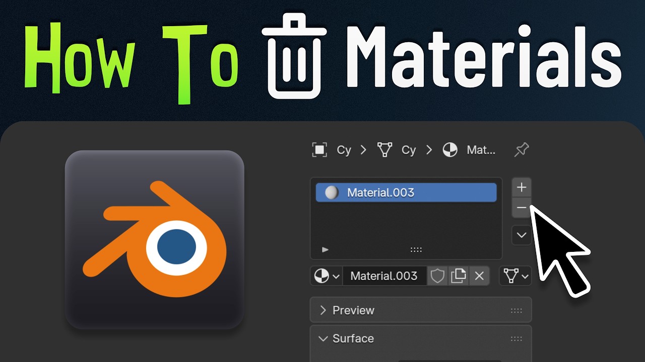 How to Delete Materials in Blender 5 - YouTube