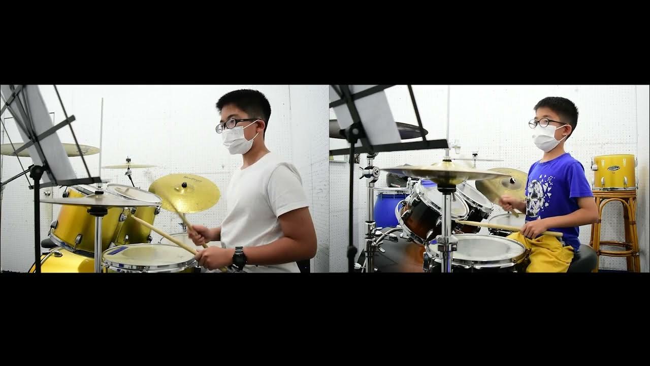 Yellow trinity initial (รุจจ์ & รัณณ์ drums cover) โรงเรียนดนตรีบอส