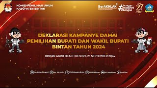 [LIVE] DEKLARASI KAMPANYE DAMAI PILKADA BINTAN TAHUN 2024