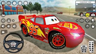 Şimşek Mcqueen Araba Oyunu 😍 - McQueen Car Mod for Bus Simulator Indonesia - Best Android Gameplay screenshot 5
