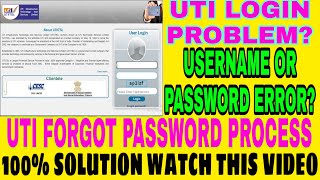 UTI FORGOT PASSWORD / UTI RESET PASSWORD / HOW TO CREAT UTI NEW PASSWORD BY SELF FULL VIDEO. screenshot 4