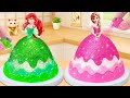 Ariel & Anna Glitter Princess Dress Cake ✨👗 | アリエルとアナのプリンセスドレスケーキ | Sweet Japan