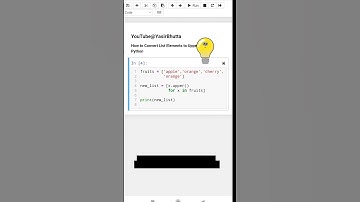 #4 List Comprehension | How to Convert List Elements to Upper Case in Python