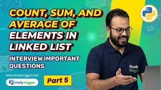 Count, Sum & Average in Linked List (Python) | Interview Important Questions
