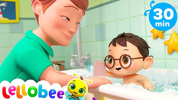 Splish Splash Baby Bath Time | Baby Nursery Rhyme Mix - Preschool Playhouse Songs