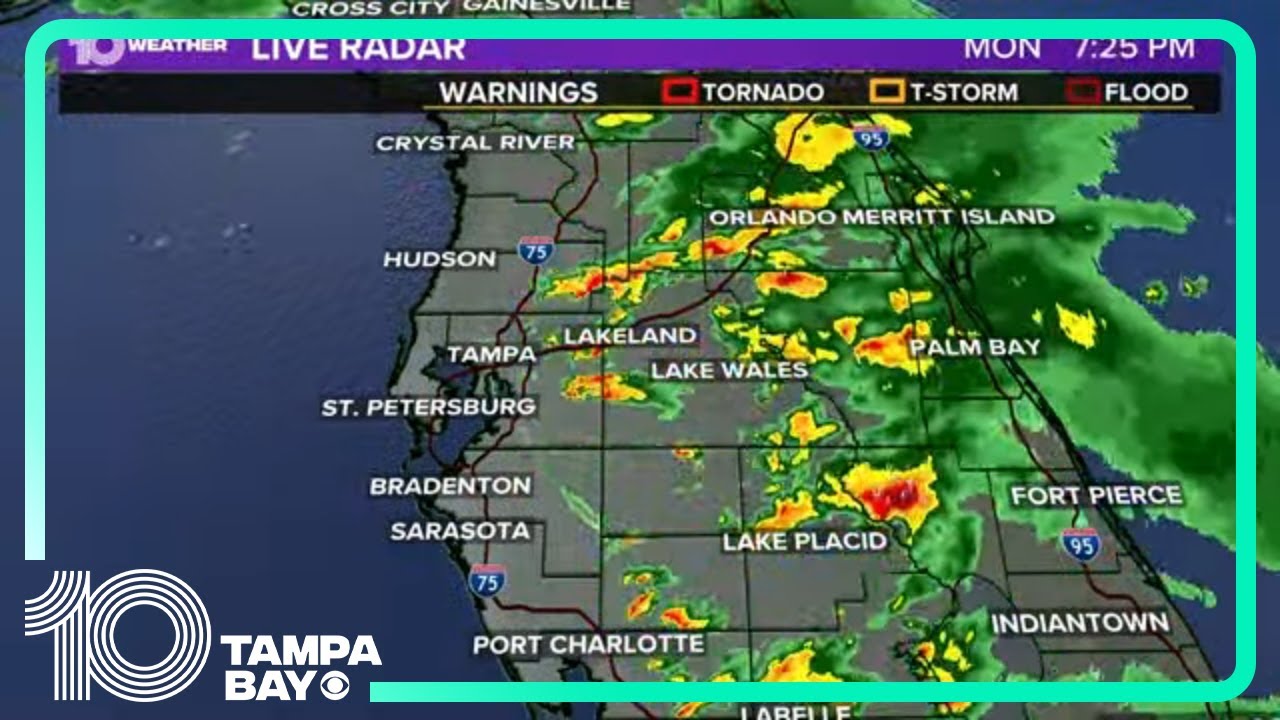 Tracking showers, storms in Tampa Bay area - YouTube