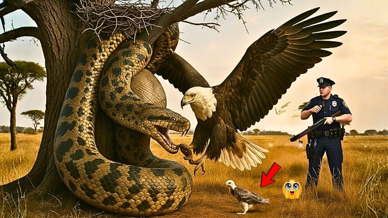 Daring Rescue Eagle Trapped by Giant Python — Heroes Act Fast - YouTube