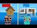 Minecraft NOOB vs PRO - UNDER WATER OVER WATER FAMILY HOUSE CHALLENGE!!