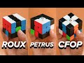 Как СОБРАТЬ кубик Рубика 3х3: 5 МЕТОДОВ для скоростной сборки. CFOP / ROUX / PETRUS / ZZ / ZB