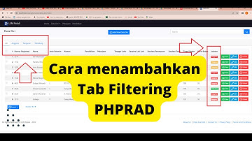 Cara membuat tab filtering menurut kategori tertentu di PHPRAD #phprad #nocodeapp #nocoding