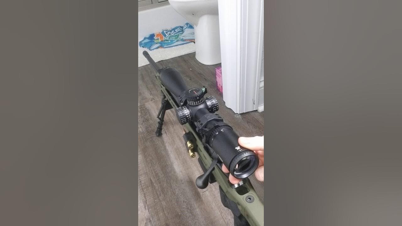 Rifle scope plumb bob method. YouTube