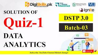 data analysis quiz 1 easily | dstp 3.0 batch 03 | digiskills 2026