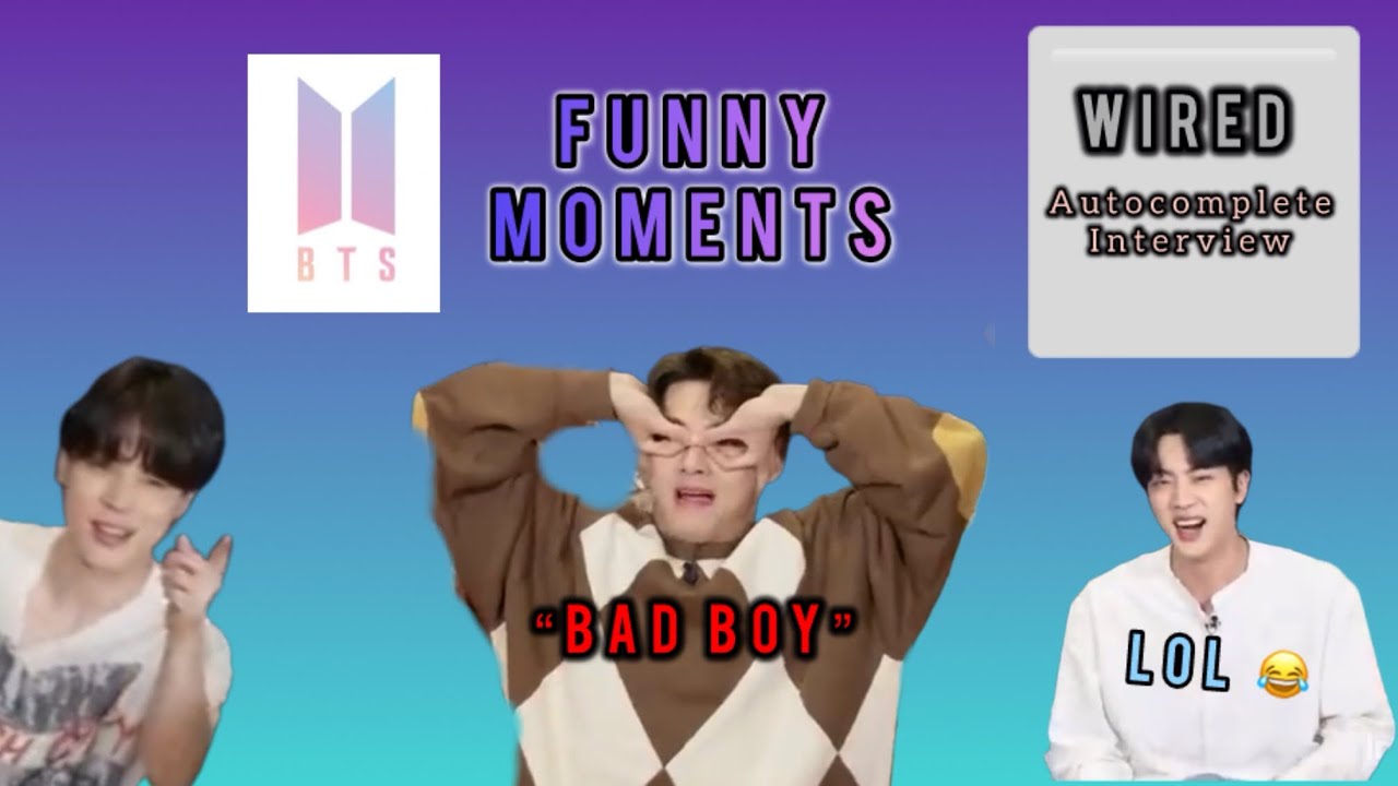 BTS Funny Moments from WIRED Autocomplete Interview | BTS | WIRED | Edit4us | 😂 